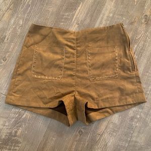 Faux Suede Tan Shorts ,